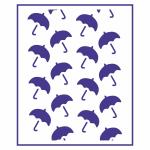 Трафарет Фон Зонтики 13*9,5 см (TR-2)