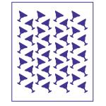 Трафарет Фон Бокалы 12,5*10 см (TR-2)