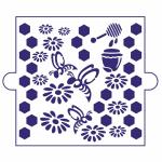 Трафарет Пчелка и Соты 13,5*13,5 см (TR-2)