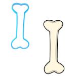 Вырубка для пряников Хеллоуин - Кость 9*3,5 см (3D)