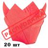 Форма Тюльпан с бортом 50/60 Красная (плотность 70 г/м2) 20 шт