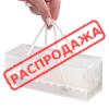 Коробка прозрачная с ручками Белая 19*6,7*6,7 см