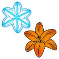 Лилия вырубка для пряников 8*7,5 см (3D)