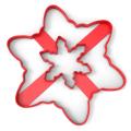 Торт-Снежинка вырубка для коржа 18*16 см (3D) фото
