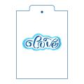 Надпись love 2 вырубка с трафаретом 10*4,5 см (TR-2)