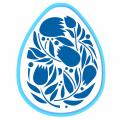 Яйцо Пасхальное 1 вырубка с трафаретом 11*8,6 см (TR-2) фото