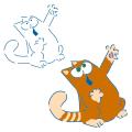 Кот Саймон трафарет для пряников 12*9 см (TR-2)