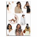 Девушки Fashion вафельная картинка фото