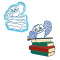 Сова с книгами (Гарри Поттер) вырубка с трафаретом 9*7 см (TR-2) (фото 1 из 2)