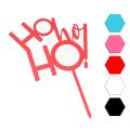 НоНоНо топпер новогодний для торта 12*14,5 см (3D)