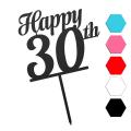 Happy 30th топпер для торта 11*13 см (3D)