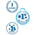 Медаль 1 класс вырубка с трафаретом 8,2*6,8 см (TR-2)