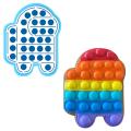Pop It Амонгас вырубка с трафаретом 12*9,5 см (TR-2) (фото 1 из 2)