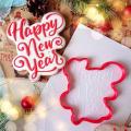 Happy New Year вырубка с трафаретом 10*9.3 см (TR-2) (фото 1 из 3)