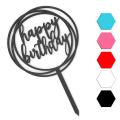 Happy Birthday топпер для торта 9,5*10 см (3D)