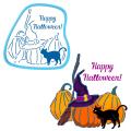 Happy Halloween вырубка с трафаретом 11.2*11.2 см (TR-2) (фото 1 из 2)