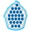 Pop It Кексик вырубка с трафаретом 10,5*8 см (TR-2) фото