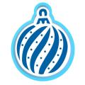 Елочная игрушка 3 вырубка с трафаретом 7,5*6 см (TR-2)
