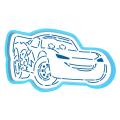 Тачки Маквин вырубка с трафаретом 7*12 см (TR-2)