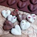 Форма для конфет силикон Сердечки Оригами 15 шт