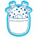 Эскимо Жираф вырубка с трафаретом 9,5*7,2 см (TR-2) фото