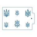 Герб Украины 3, 4,5 и 6 см трафарет для пряников (TR-2)