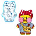 Уточка Лалафанфан 2 вырубка с трафаретом 12*8,6 см (TR-2)