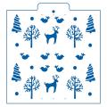 Новогодний 2 трафарет для торта 20*20 см (TR-4)