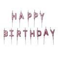 Набор свечей Happy birthday розовые 61488 фото