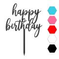 Happy Birthday топпер для торта 13*14 см (3D)