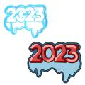 Вырубка для пряников 2023 год 7,5*10 см (3D) (фото 1 из 2)