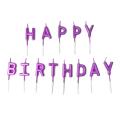 Набор свечей Happy birthday фиолетовые фото