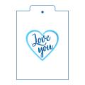 Сердца Love You вырубка с трафаретом 9*9.6 см (TR-2) фото