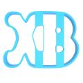 Вырубка для пряников Буквы ХВ 8*10,7 см (3D)