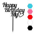 Happy Birthday топпер для торта 9,8*14 см (3D) фото