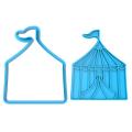 Вырубка с оттиском для пряников Цирк 10,5*8,5 см (3D)