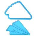 Вырубка с оттиском для пряников Бумажный самолетик 9*6 см (3D)
