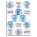 Дракончики 2024 вафельная картинка для капкейков 6 см фото