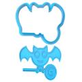Летучая мышка с конфетой вырубка с оттиском для пряников 5,8*7 см (3D) фото