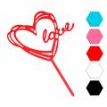 Сердце LOVE топпер для торта 11.6*14 см (3D)