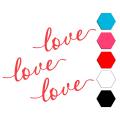 Love набор топперов для торта из 3 шт 3*8 см (3D) фото