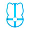 Котенок цифра 8 вырубка для пряников 12*8 см (3D)
