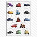 Тачки, Машинки, Cars вафельная картинка для капкейков 6 см 14 шт