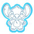 Стич Stitch вырубка с трафаретом 10*10.5 см (TR-2)