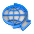Вырубка для пряников Глобус 8*7 см (3D)