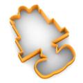 Вырубка для пряников Торт 10*6,8 см (3D)