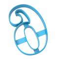 Вырубка для пряников Цифра 6 высотой 9 см (3D)