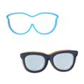 Вырубка для пряников Очки 4*10 см (3D)