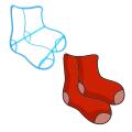 Вырубка для пряников Носки 12*10,5 см (3D)