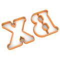 Вырубка для пряников Буквы ХВ 8 см (3D)